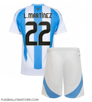 Argentinien Exequiel Palacios #14 Replik Heimtrikot Kinder Copa America 2024 Kurzarm (+ Kurze Hosen)
